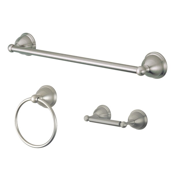 Restoration 3-Piece Bathroom Hardware, Brushed Nickel